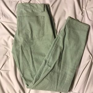 Corduroy baby blue JCREW toothpick skinnies